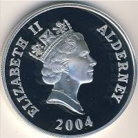 () Монета Остров Олдерни 2005 год 5 фунтов ""   PROOF